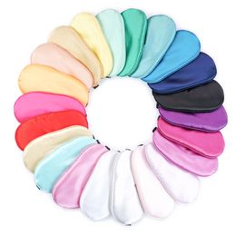 2020 New Pure Silk Sleep Eye Mask Padded Shade Cover Travel Relax Aid Blindfold 12 Colors hot