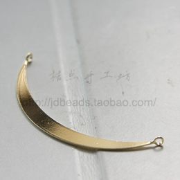 Charms One Piece Solid Brass Hand Soldered Crescent - Charm Moon 67x6mm (3208C)