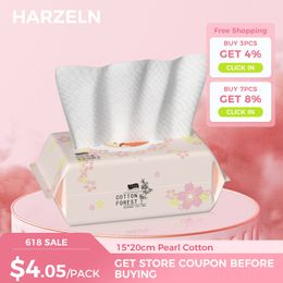 Tissue 100 Count Disposable Face Towel Cotton Tissue Soft Thick Dry Wipe Reusable Makeup Remover Pads Cleansing Tissue 230615