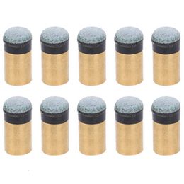 Billiard Accessories 10Pcs Pool Cue Tips Nine Balls Club Replacement Screw Tip Copper 230615