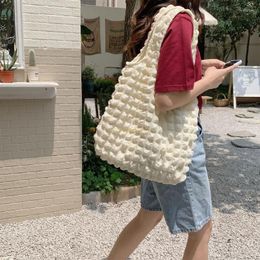 Evening Bags Cute Pleated Women Shoulder Large Capacity Female Vest Underarm Bag Portable Girls Bento Handbags Small Tote Drop