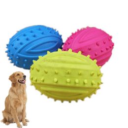 Pet Small Dog Treats Rugby Ball Puppy Interactive Toy Ball Training Toy for Large Dog Chew Hedgehog Toy Tooth Cleaning Bite Ball