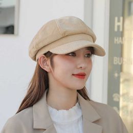 Berets Hats for women retro Korean version of the British octagonal hat four seasons literary leisure beret cap S61 Z0616