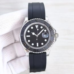 Relógio masculino com movimento mecânico automático, relógio de pulso empresarial, caixa de cerâmica, pulseira de aço inoxidável, safira, montre de luxe, 40 mm