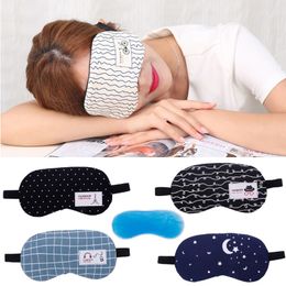 Face Massager Ice Gel Eye Cover Sleeping Mask Eyepatch Soft Sleep Women Men Eyeshade Travel Relaxing Nap Aid Blindfolds 230615