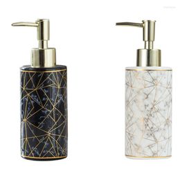 Storage Bottles 300Ml Stylish El Bathroom Marble Ceramic Lotion Shampoo Liquid Soap Dispenser Pump Bottle