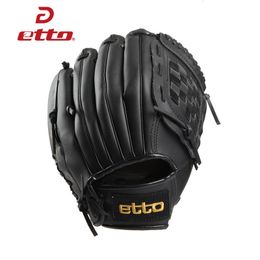 Sports Gloves Etto High Quality Pu Leather Baseball Glove Left Hand 115125 Inch Softball Training Guantes Beisbol HOB008Z 230615