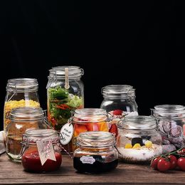 Bottles Jars Sealed cans glass food bottles honey lemon passion fruit pickles jars lids household small storage 230615