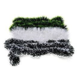 New 200cm Colorful Christmas Decoration Bar Tops Ribbon Garland Christmas Tree Ornaments White Dark Green Cane Tinsel Party Supplies