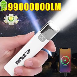 New Mini Led Flashlight Power Bank 2 In 1 Rechargeable Powerful Torch Lamp Portable Waterproof Outdoor Camping Tactical Flashlight
