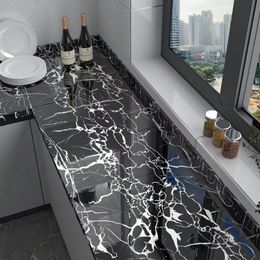 Wall Stickers 6M Waterproof Marble Wallpaper for Bathroom Counter Decor PET Foil Self Adhsive Oil Proof Contact Paper Kitchen Countertop 230616