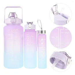 Kitchen Faucets 3pcs Workout Water Bottles Gym Sports Drinking (2L 900ML 300ML)