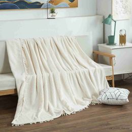Blanket Soft Sofa Blanket with Tassels Fleece Throw Blanket Sofa Beds Bedspread Fluffy Blanket R230616
