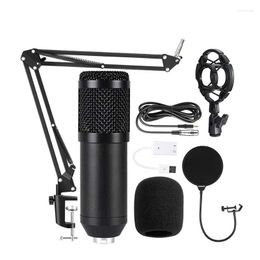 Microphones Studio Cardioid Condenser Microphone Mic Kit With USB Sound Card For KTV Radio Braodcasting Singing Recording Compute