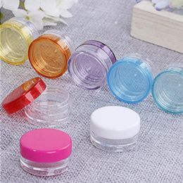 Wholesale 3ml 5ml Small Round Bottle Jars Mini Empty Plastic Nail Art Storage Cosmetic Packaging Containers LX1279 Mjjtx