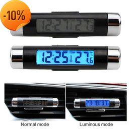 New 2 in 1 Car Digital LCD Clock Thermometer With Clip For Hyundai Sonata ix35 Genesis Coupe For KIA Forte Sportage K2 K5 Kauai