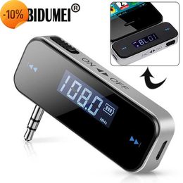 New KEBIDUMEI LCD 3.5mm Music Audio FM Transmitter Mini Wireless In-car Transmitter car mp3 Transmitter For iPhone for Samsung iPad