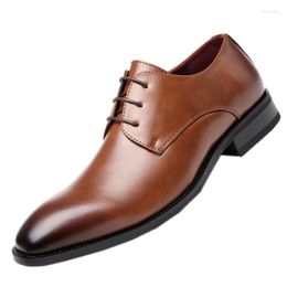 Dress Shoes Men Real Leather Business Fashion Wedding Office Full Set Of Casual Absorption Wear-resistant And Comfortable