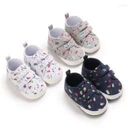 First Walkers Spring Prewalker Male And Female Baby Car Printed Solid Color Casual Sports Indoor Outdoor Walking Shoes 0-18 Months