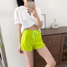 Women's Shorts Women's Sports Casual Loose Ladies Summer Edition Fashionable Western Style Street Letter Elastic Band