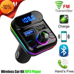 New Car Bluetooth V5.0 USB 4.2A Fast Car Charger Mp3 Transmitter Player U Disc Fm Call Bluetoot Support Hands-free Transmitters