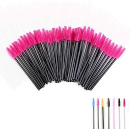 2021 50Pack Disposable Eyelash Mascara Brushes Wands Applicator Makeup Brush Kits Pink Dropship acceptable full