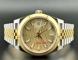 BP Factory Maker Datejust 41 18k Yellow Gold & Steel Watch Fluted MOTIF DIAL Jubilee Sapphire Automatic Waterproof Fashion Men's Watch