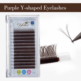 Makeup Tools Yelix Dark Brown Yy Lashes Soft 0.05 Y Eyelashes Extension Natural Lash Extension Supplies Wholesale Synthetic Mink Eye Lashes 230615