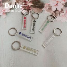 Personalised Acrylic Music Spotify Code Keychain Women Men Custom Strip Song Singer Code Lover Couples Key Door Ring Gifts 2205162275Q