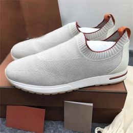 Scarpe da uomo LP Sneaker elastici a maglia Sneakers per il tempo piatto a pizzo casual comodo comodo