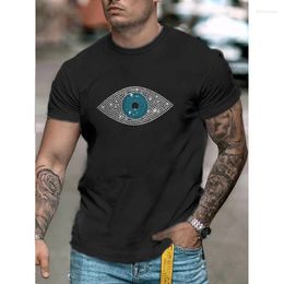 Men's T Shirts Y2K Men's Fashion Oversized T-Shirts Eye Drill Tee Tops Short Sleeve O-Neck Rhinestone Hip Hop Men Clothing Tshirt