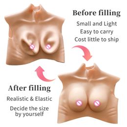 Breast Form Silicone Breast Forms DIY Inflatable Realistic Fake Bosom Cross Dressing Male to Female Shapewear For Cosplay Sissy Drag Queen 230616