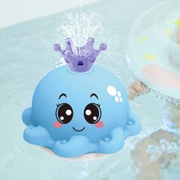 Bath Toys Glowing Children's Bathtub Toy Cute Cartoon Octopus Water Slide Toy Swimming Pool Children's Induction 4 Slide 230615