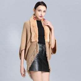 Scarves Cashmere Poncho Shawl Women In Autumn And Winter Thick Warm Solid Tassel Cloak Girls Temperament Comfortable Scarf