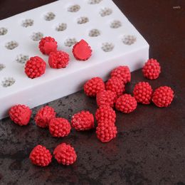 Baking Moulds Mould Silicone Fondant Mould Sugar Cake Mulberry Shape Fruit Total 32 Holes Rubber For Decorations PRZY 001