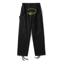 Erkek Pantolon Araba Erkek Streetwear Hip Hop Baskılı günlük pantolon Askeri Retro Çok cepler Düz Gevşek Tulum Çift Spor