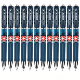 Gel Pens 12Pcs/set 0.5mm Doctor Prescription Gel Pen Refill Large Capacity Blue Black Ink Pen Writing Stationery Office School Supplies 230615