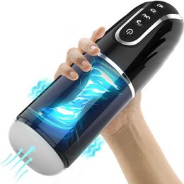 Sex toy massager Automatic Masturbator for Men USB Charging Sucking Vibrating Real Pussy Blowjob Male Toys Masturbation Cup Adult Goods