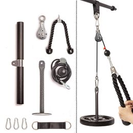 Hand Grips Fitness Cable Pulley System Home Machine Exercise Rope Bar Chest Attachments LAT Pull Down Tricep Biceps Gym equipment 230615