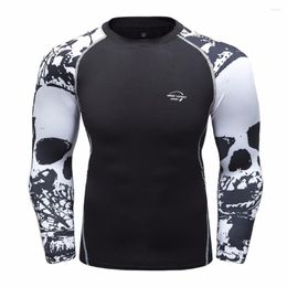 Men's T Shirts Men Compression Tights T-shirt Fitness 3D Printed Shirt Breathable Long Sleeve Tops Rashgard Workout T-Shirts