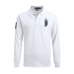 mens polos shirts big horse embroidery autumn Classic casual Long Sleeve T shirt