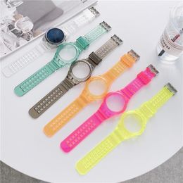 Pulseiras de relógio transparentes para Huawei GT 2 46 MM pulseira pulseira de cores da moda respirável GT2 alça geleira
