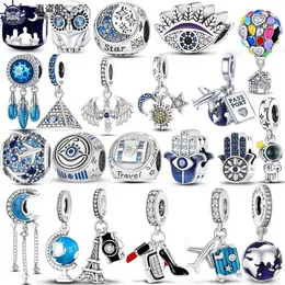 925 sterling silver charms for jewelry making for pandora beads Dangle Star Eyes Fatima Hamsa Hand Moon Plane Travel Bead