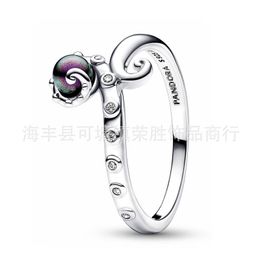 Fashion Silver 925 New Sterling Fashion Women's Ring Mermaid Shining Sun Moon Star Suitable For Original A Special Gift Women