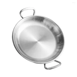 Dinnerware Sets Round Tray Amphora Snack Plate Storage Metal 18.2X14.2CM Dish Fruit Serving Silver Stainless Steel Pizza Child