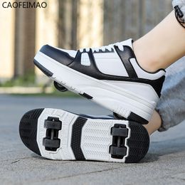 Sneakers Caofeimao Roller Skate Shoes Kids Autumn Children Fashion Casual Sports Toy Gift Games Boys 4 Wheels Girls Boots 230615