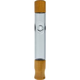 Smoking Natural Wooden Pyrex Thick Glass Philtre Pipes Dry Herb Tobacco Spoon Bowl Handpipe Portable Wood Tips Mouthpiece Innovative Cigarette Holder DHL