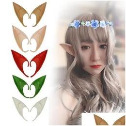 Party Masks Decoration Latex Pointed False Ear Fairy Cosplay Masquerade Costume Accessories Angel Een Elf Ears Po Props Adt Kids JN16