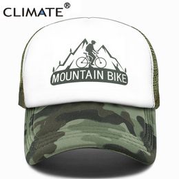 Ball Caps CLIMATE Mountain Bike Cap MTB Cycling Fans Trucker Caps Men Cool Sport Summer Mesh Baseball Trucker Cap Hat for Man Women 230615