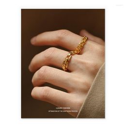 Wedding Rings Thick Thin Chain Women's Simple Hip-hop Personality Finger Ring Fashion Jewellery Accessories Gift For Women 2023 Trend